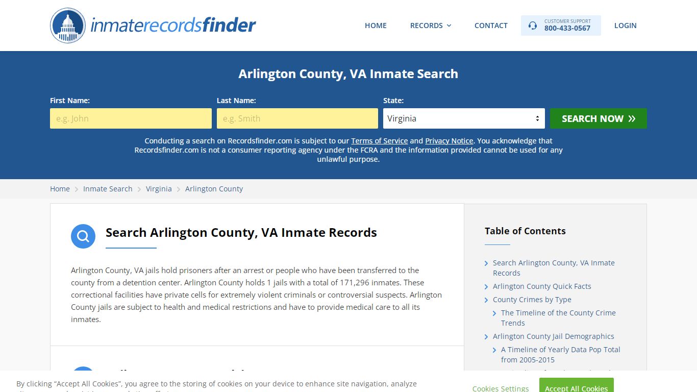 Arlington County, VA Inmate Lookup & Jail Records Online