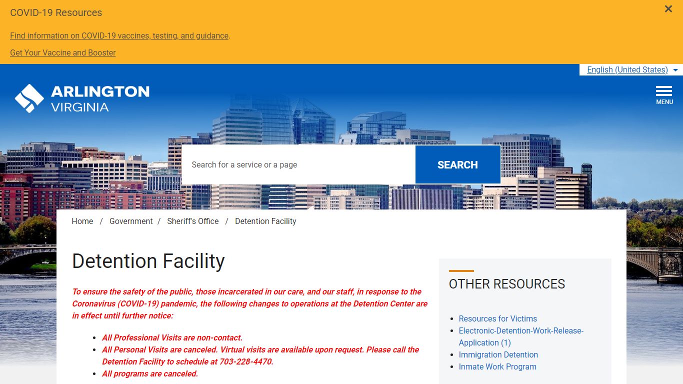 Detention Facility – Official Website of Arlington County ...